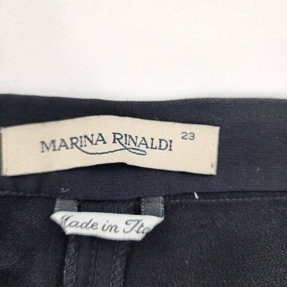 MARINA RINALDI Max Mara Black Crepe Dress Pants Side Zip - Picture 3 of 4